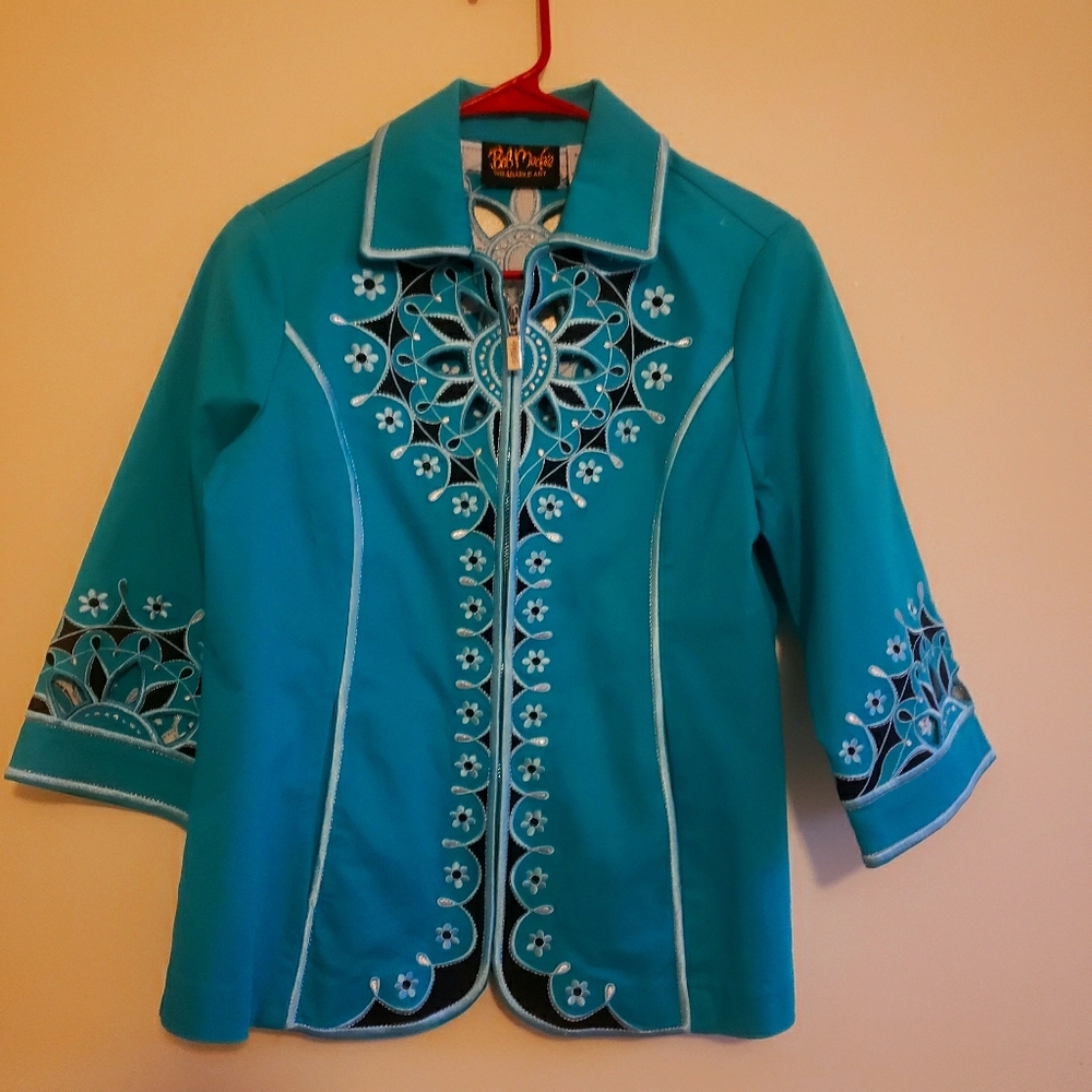 Vintage Bob Mackie Wearable Art Jacket - image 1